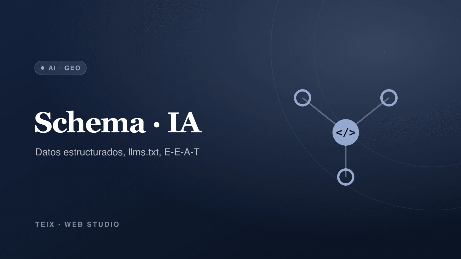 Portada del artículo: schema, llms.txt y E‑E‑A‑T