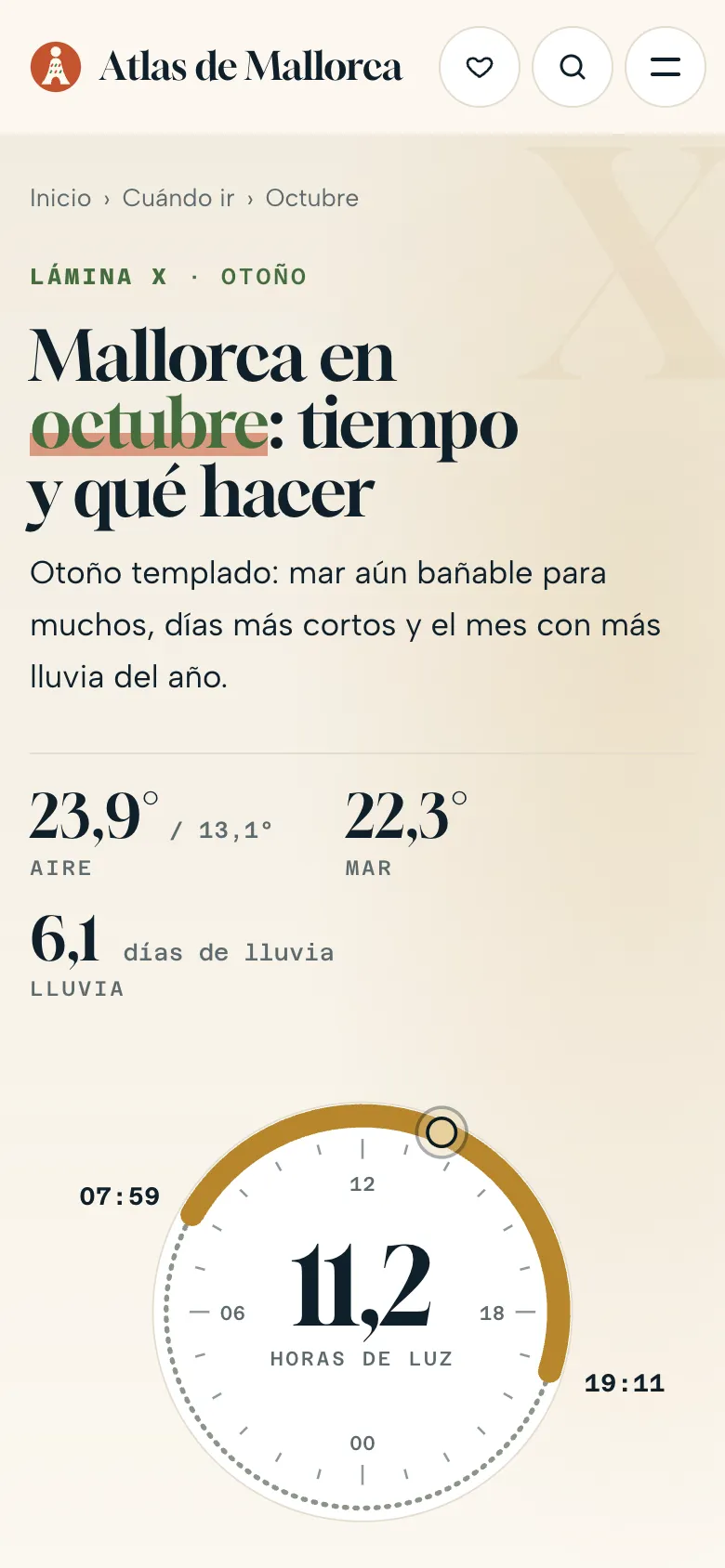 October, month by month, on mobile