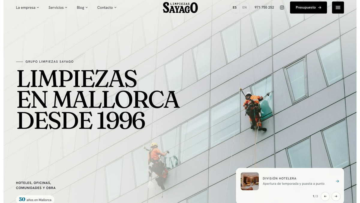 Limpiezas Sayago — Web design