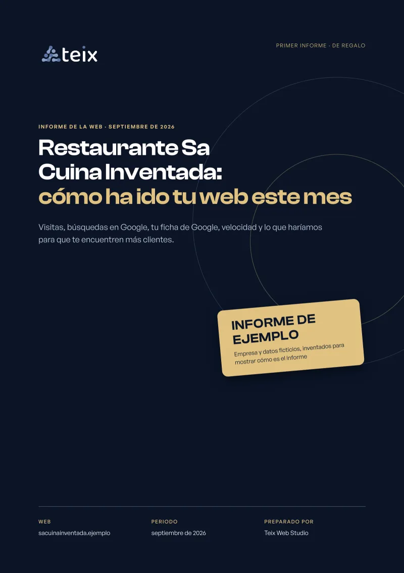 Página 1 del informe de ejemplo (empresa ficticia): Portada
