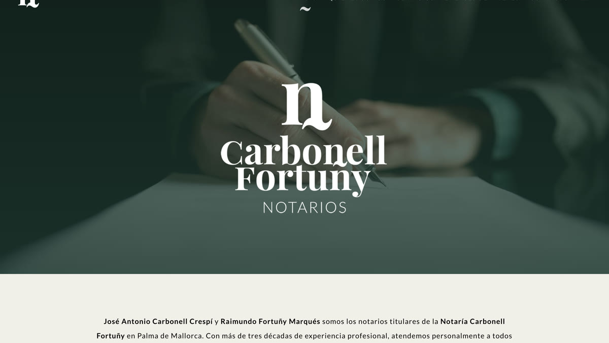 Carbonell Fortuny Notarios — Web design