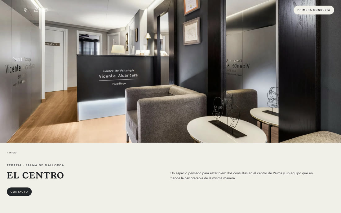 Centro de Psicología Vicente Alcántara — Diseño web (2)
